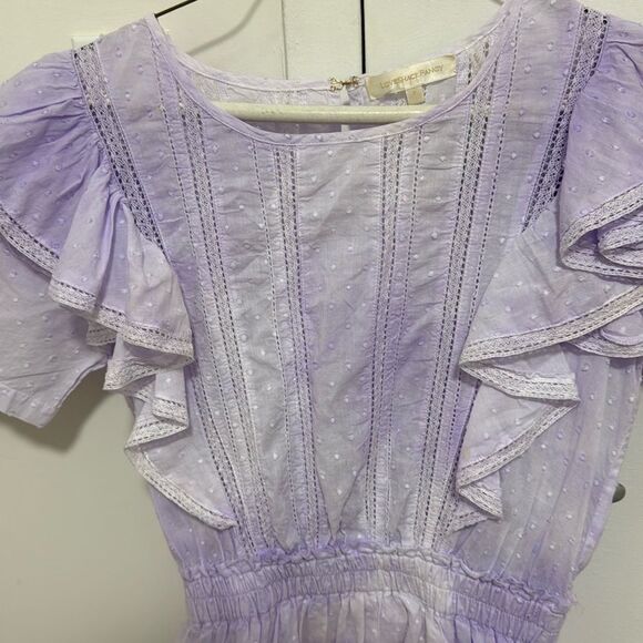 LoveShackFancy Natasha Women’s Dress in Violet Splash Hand Dye. Size P. - Picture 4 of 10